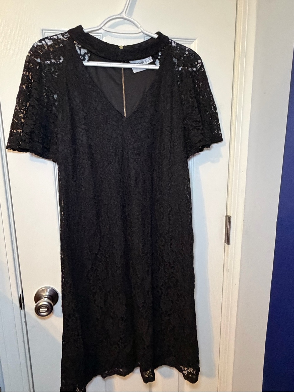 Elegant Black Lace V-Neck Maxi Dress by J. Taylor